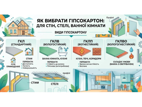 Як вибрати гіпсокартон: