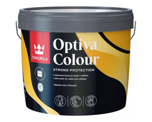 Фарба інтер'єрна глибокоматова латексна Tikkurila Optiva Colour (Тіккуріла Оптіва Колор)базіс А, 18л