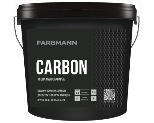 Фарба інтер'єрна матова надміцна Kolorit Farbmann CARBON база С, 9л