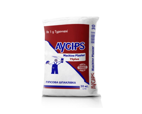 Штукатурка машинна гіпсова AYGIPS MACHINE PLASTER 75PLUS 30 кг (Турція)