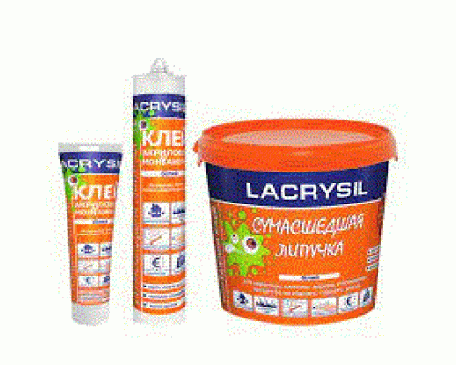 Клей монтажний акриловий LACRYSIL (Лакрісіл) "Скажена Липучка" 3 кг
