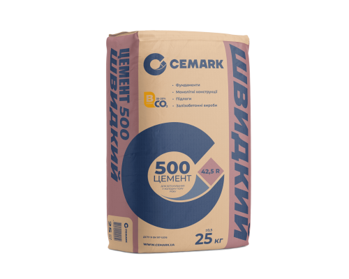 Цемент "Швидкий" Кам'янець-Подільський ПЦ-II/А-К(Ш-В)-500P (25кг)