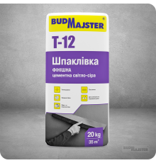 Шпаклівка цементна фінішна світло-сіра БУДМАЙСТЕР Т-12 (20кг)