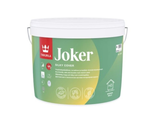 Фарба інтер'єрна шовковисто-матова Tikkurila Joker (Тіккуріла Джокер) базіс С, 9л Фарба інтер'єрна шовковисто-матова Tikkurila Joker (Тіккуріла Джокер) базіс С, 9л