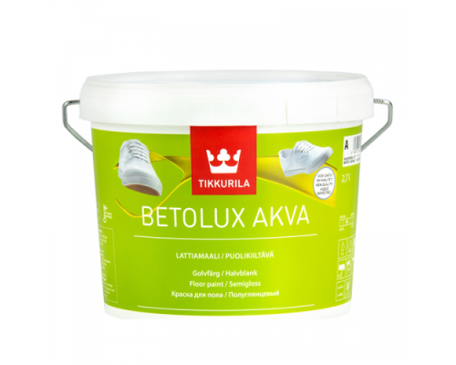 Фарба поліуретаново-акрилатна Tikkurila Betolux Aqua (Тіккуріла Бетолюкс Аква), базіс C, 2,7л Фарба поліуретаново-акрилатна Tikkurila Betolux Aqua (Тіккуріла Бетолюкс Аква), базіс C, 2,7л