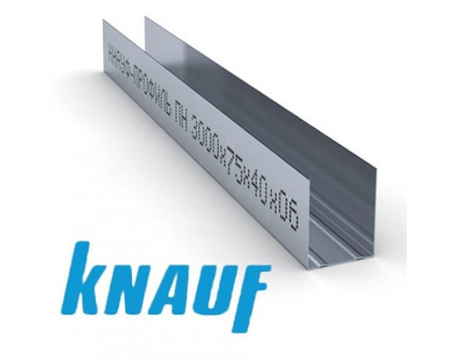 Профіль Knauf (Кнауф) UW 75 4,0м (0,6 мм)